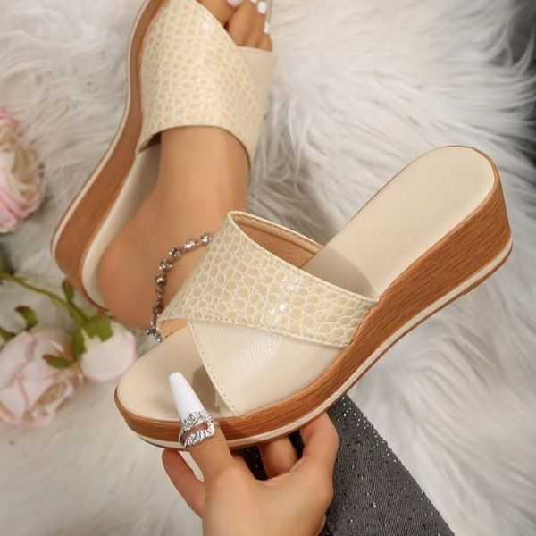 Women New Slippers Wedge Sandals Orthopedic Corrector Comfy Platform Ladies Casual Big Toe Correction Sandal Plus Size 43 eb0e