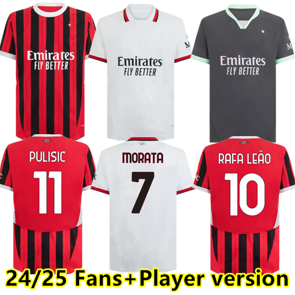 AC M Milan Adult soccer jerseys 2024 2025 REBIC THEO REIJNDERS KESSIE DE KETELAERE RAFA LEAO GIROUD PULISIC football shirts player version k