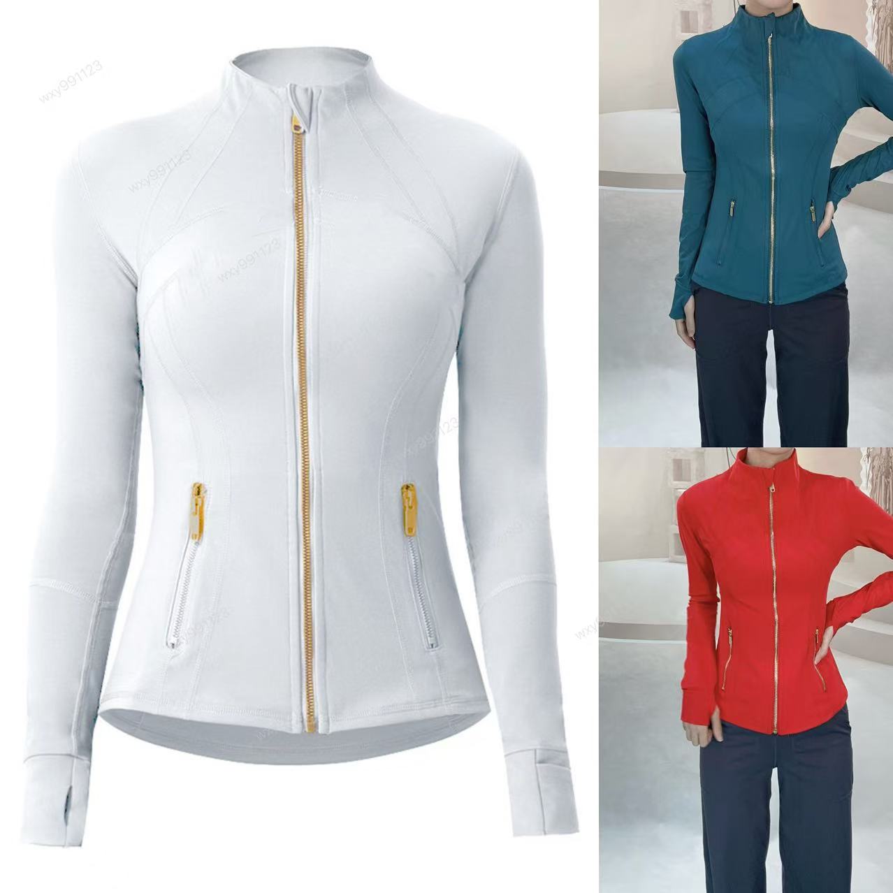 Yoga Jacket Women Outfit Workout Sport Coat Fitness Jacket Sports Quick Dry Activewear Top Solid Zip Up Sweatshirt Sportwear Hot Sell