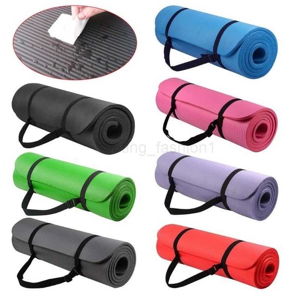 1 Set Yoga Mat for Extra Thick 1cm Pilates Fitness Cushion Non Slip Exercise PadXJ240808
