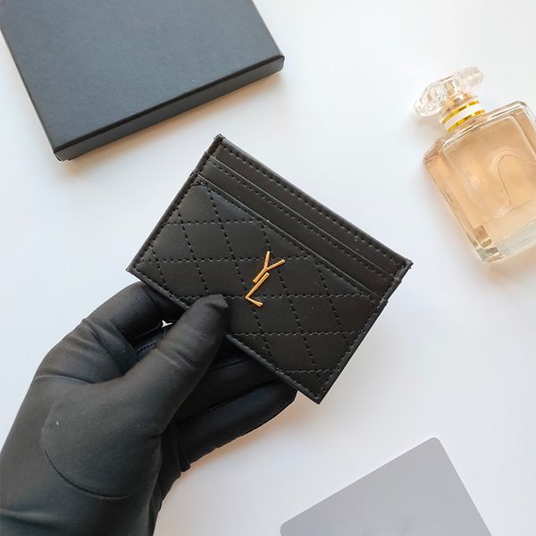 Women card holder designer wallet purse genuine Leather men Purses credit card holders High quality clip Mini coin wallet luxurious Short wa