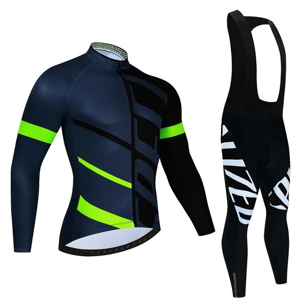 Long Sleeve Cycling Jerseys Set Spring MTB Bicycle Clothes Ropa Maillot Ciclismo Bike Wear Clothing Suit 240522