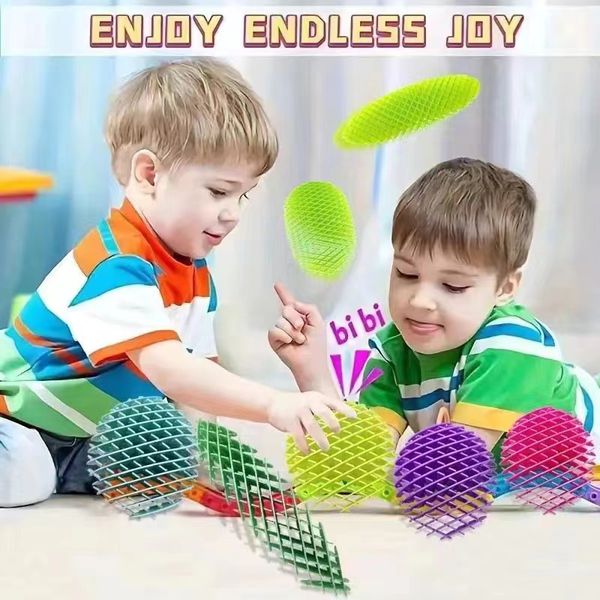 Fidget Toys Worm Decompression Toy Deformable Plastic Shrapnel Sensory Toy Potato Palm Play Pinch Fun Squeeze Adult Kids Toy Surprise Gift