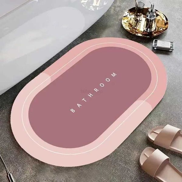 Absorbent Bathroom Bath Mat Anti-slip Shower Rug Quick Drying Bath Mats Kitchen Entrance Doormats Home Floormat Bathtub CarpetXJ5