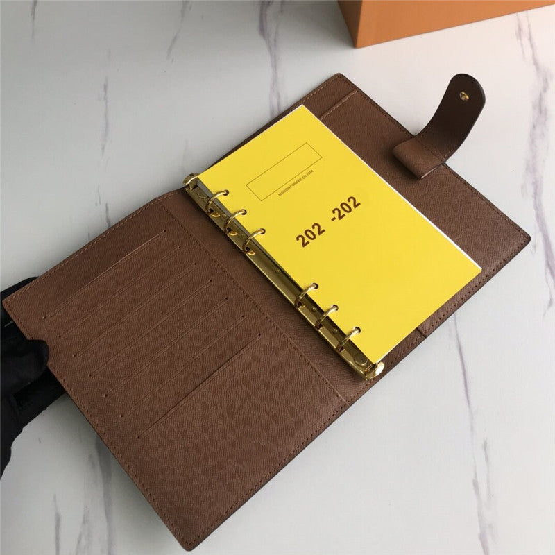 Wallet Notebook Medium Small Agenda Cover Work Business Ladies Fashion Credit Card Case Luxury Wallets Iconic Brown Waterproof Working meeting notes