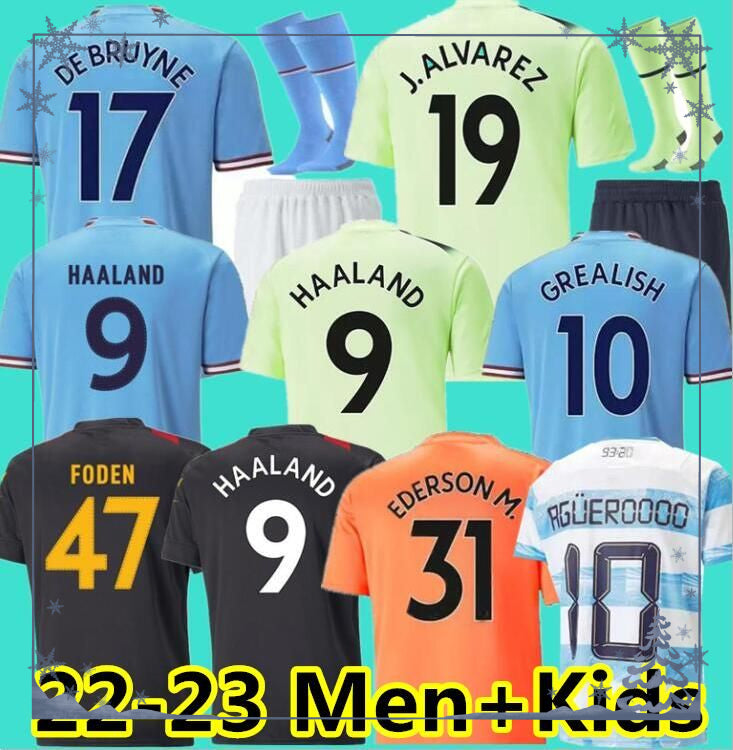 22 23 HAALAND Soccer jersey GREALISH STERLING FERRAN DE BRUYNE FODEN MAHREZ BERNARDO 2022 2023 MANS cities football shirts men kids kit Agueroooo 93