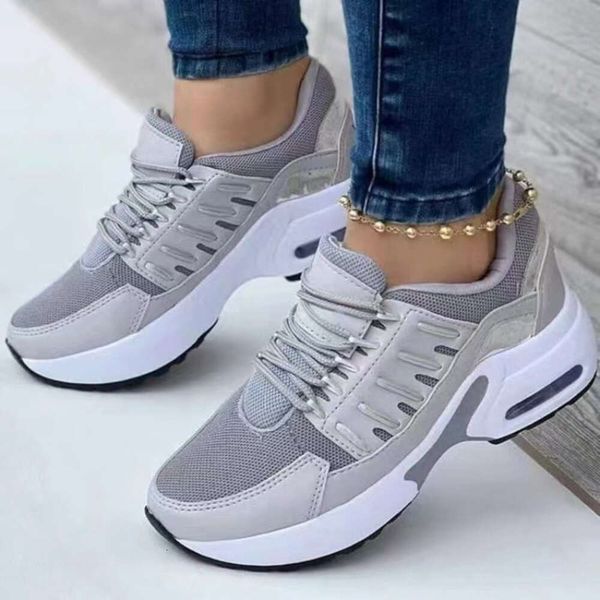 Fashion Woman Vulcanize Platform Casual Sneakers Women Flats Mesh Breathable Running Walking Shoes Chunky Summer Sports Shoe 7eeb8