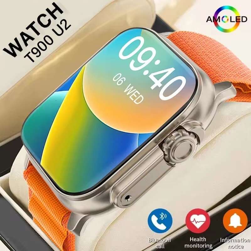 For Apple T900 Smart Watch 49mm NFC Men Women GPS Track Bluetooth Call BT Music Games Wireles Charging Smartwatch