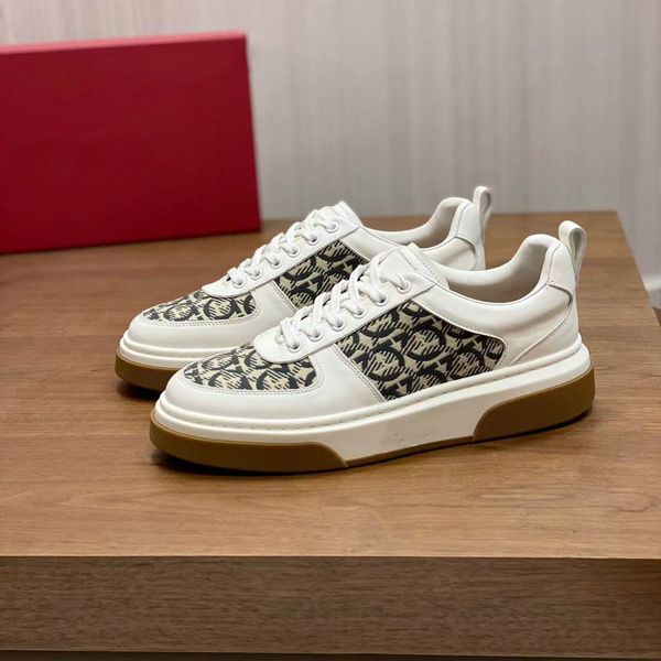 Perforated Gancini Sneakers Shoes Men Grained Calfskin Suede Mesh Gancio Party Dress Casual Elegant Skateboard Sports Walkin38-46