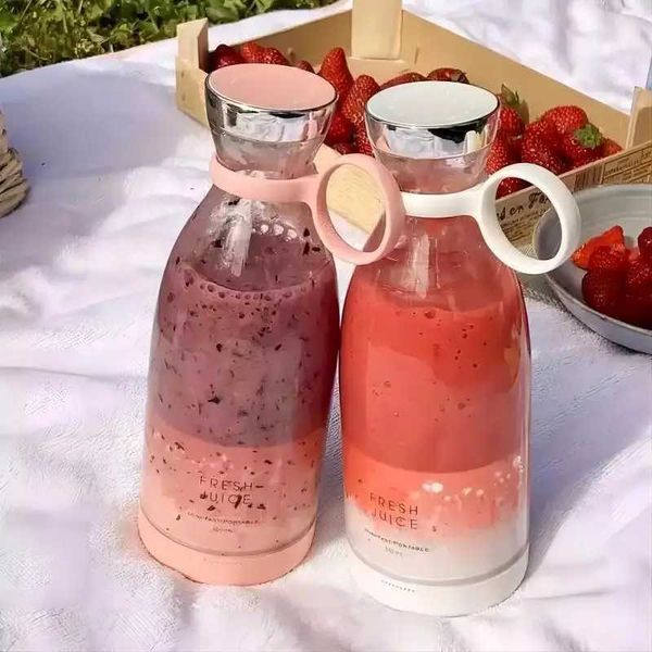 Portable rechargeable juice blender wireless blender fresh juice 350ml USB mini fruit extractor food milkshake juicer B240809