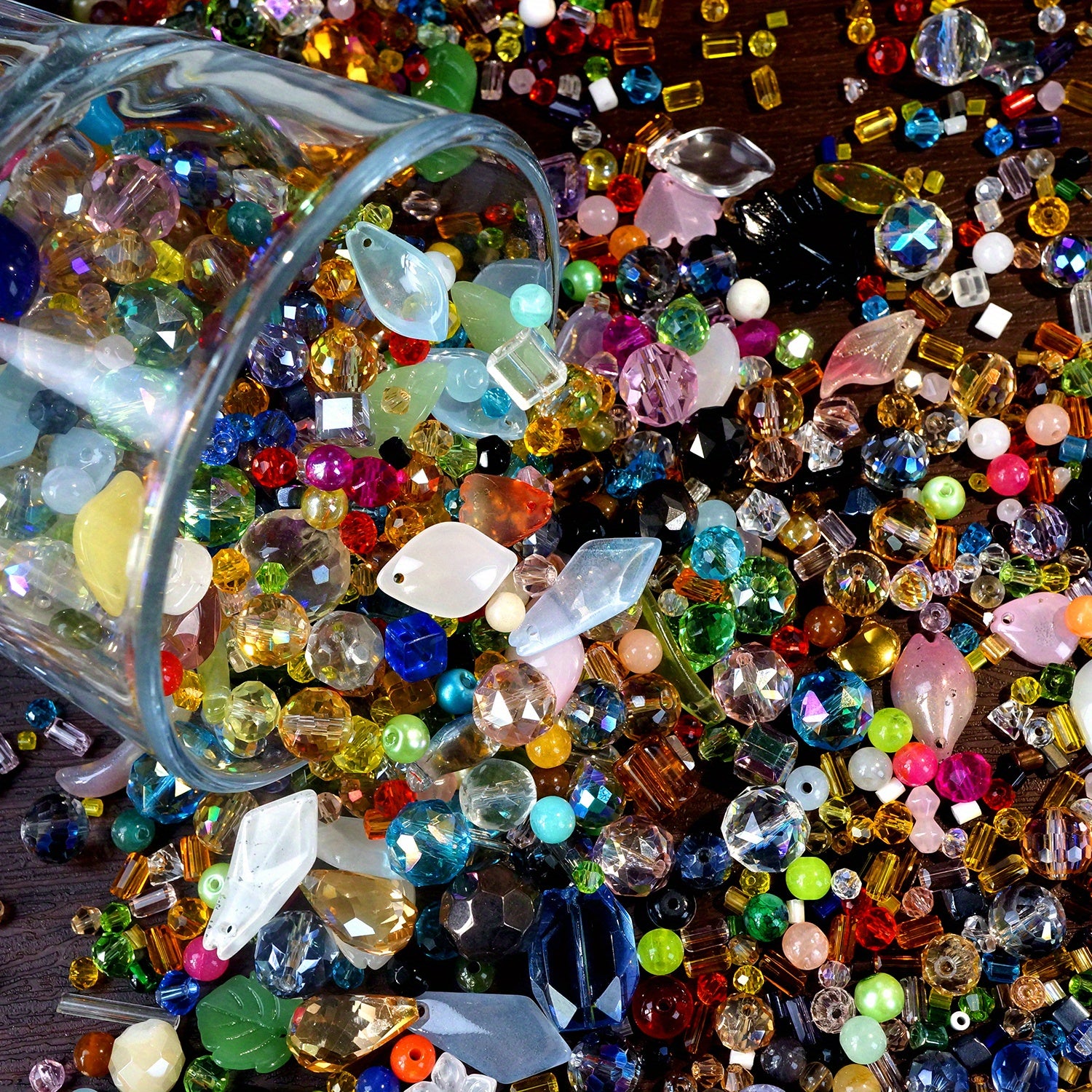 TEMU 660pcs Random Mixed Glass Round Smooth Bulk Bead Set Jewelry Making, Colors And Styles Are Very Suitable For Diy Bracelets, Necklaces, Earrings,