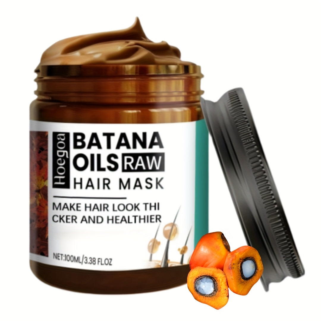 TEMU 3.38 Oz Honduran Batana Oil Hair Mask With Vitamin E And Palm Oil For Colour Damaged Hair, Nourishes And Hair, Moisturises Scalp, Looks ,