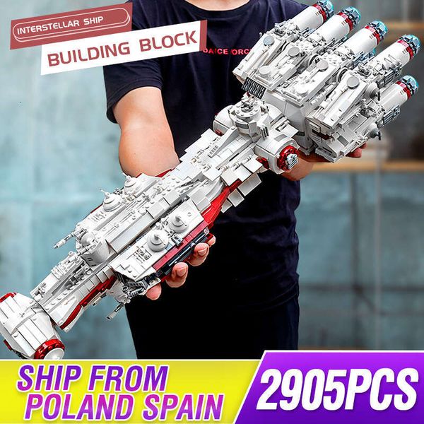 MOULD KING 21003 Moc-10308 Mortesv&#039;s Cr-90 Corellian Corvette Blockade Runner Tantive IV Model Building Bloc Toy For Children