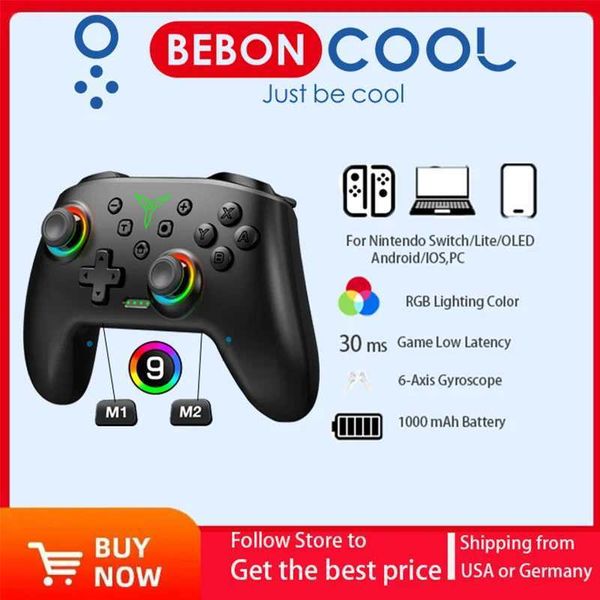 BEBONCOOL Wireless Gaming Controller for Switch OLED Lite Android IOS Mobile Phone Wired PC Gamepad JoystickT250108