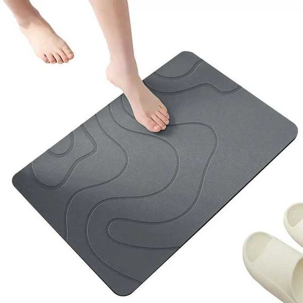 Diatomite Stone Bath Mat Diatom Mud Soft Mat Water Absorption Quick Drying Diatomite Stone Shower Mat Entryway Rugs WashableC241227