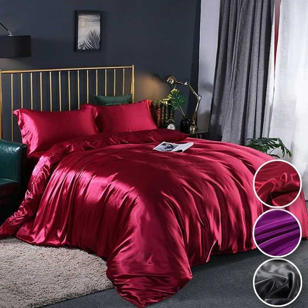 Bedding Duvet Cover Set Soft Silky Textured Comforter Cover with Corner Ties and Zipper Closure Envelop case X250203