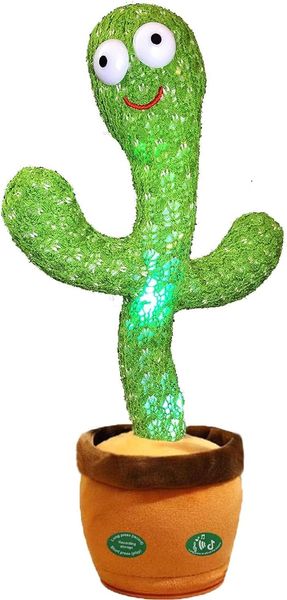 Dancing cactus can wriggle and sing and learn to talk swinging plush toy, battery model -120 songs (singing + dancing + learning to talk + r