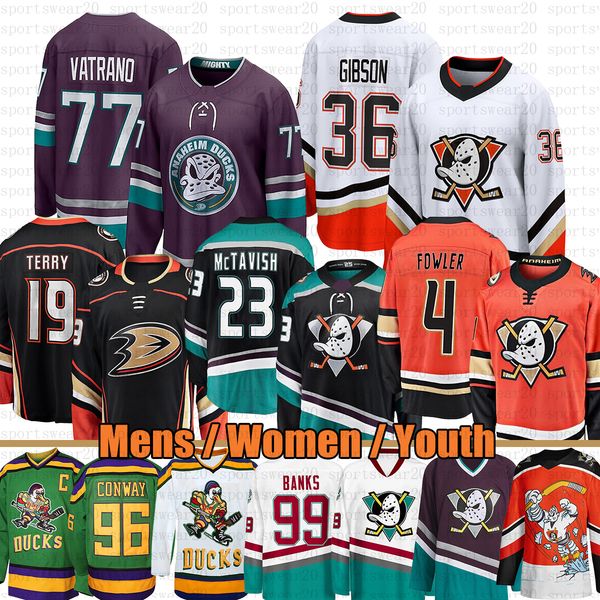 Authentic Anaheim Hockey Jersey Featuring Zegras Terry Fowler Vatrano Gibson McTavish Selanne Conway