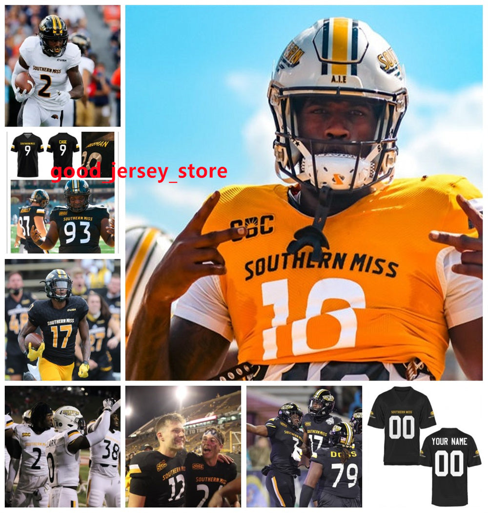 Southern Miss Golden Eagles Football Jersey Rodrigues Clark Jakarius Caston Billy Wiles Antavious Willis Frank Gore Jr. Holman Edwards Kenyon Clay M