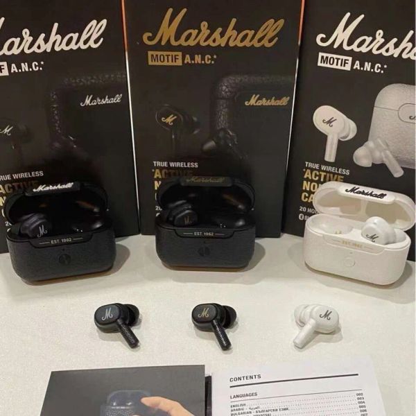 MARSHAL MOTINC Wireless Bluetooth Earphones Come With Noise Cancelg In Ear Sports Earbuds motif A.N.C.