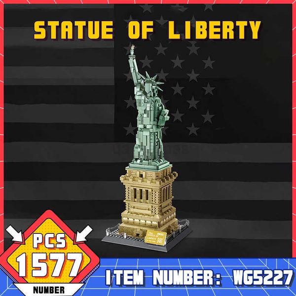 WG5227 1577Pcs Bricks 1- 1 World Architecture Liber Statue Model Building Blocks-Plastic Toys For Kids Adt boys Gift Z250210