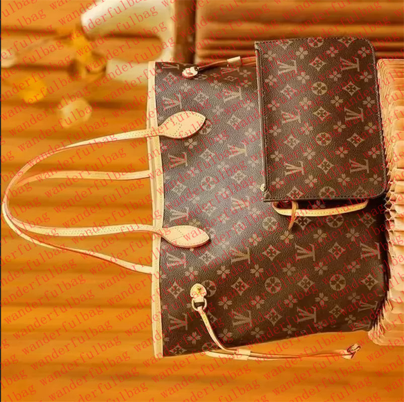 Luxurys Designer Bag 2pcs Set Women Bags Handbag Shoulder Classic Fashion Composite Lady Clutch Tote Bag Female Coin Purse Designer Wallets