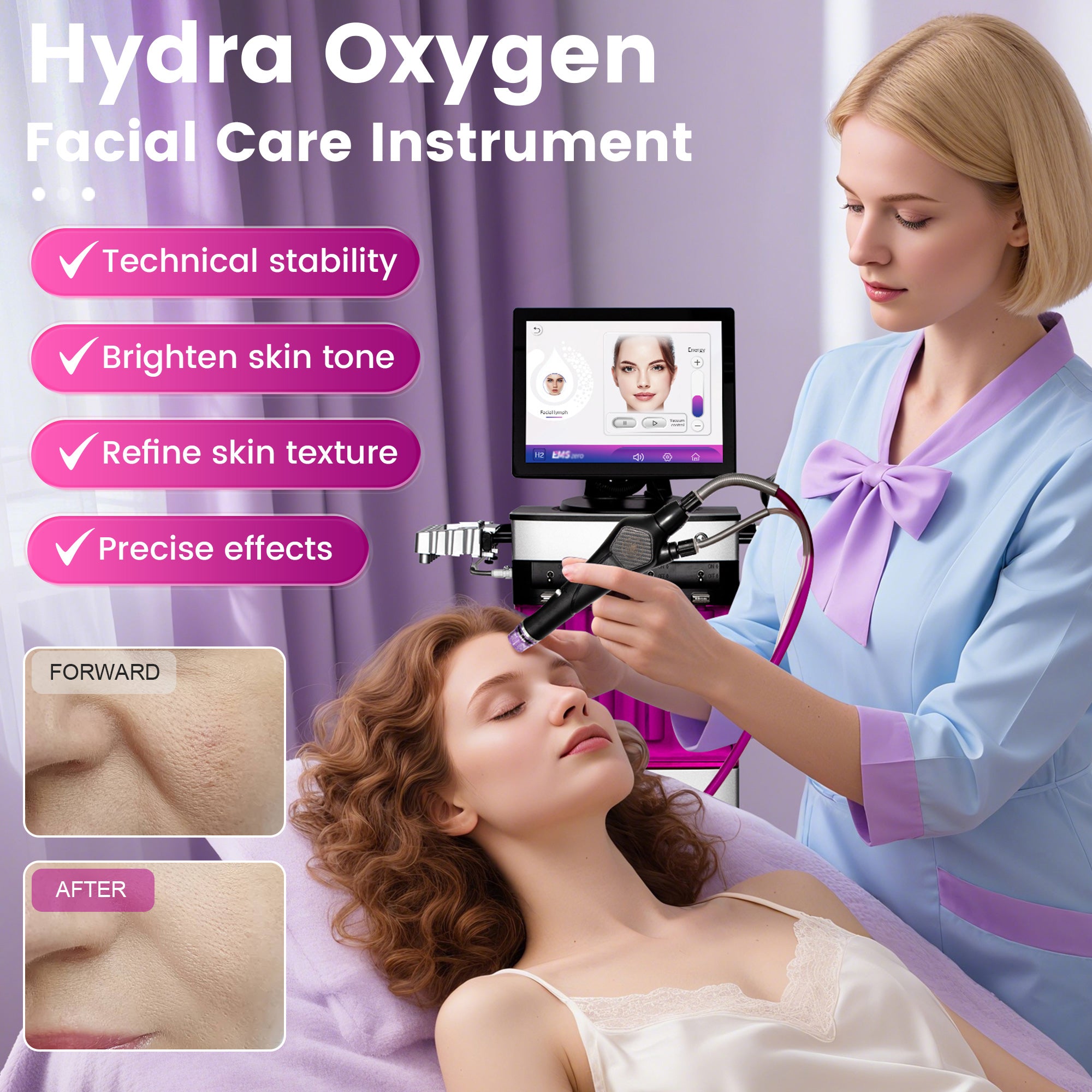Newly Upgraded Oxygen Facial Multifunction Skin Care Machine Facial Cleaning Rejuvenation Blackhead Removal & Face Lifting