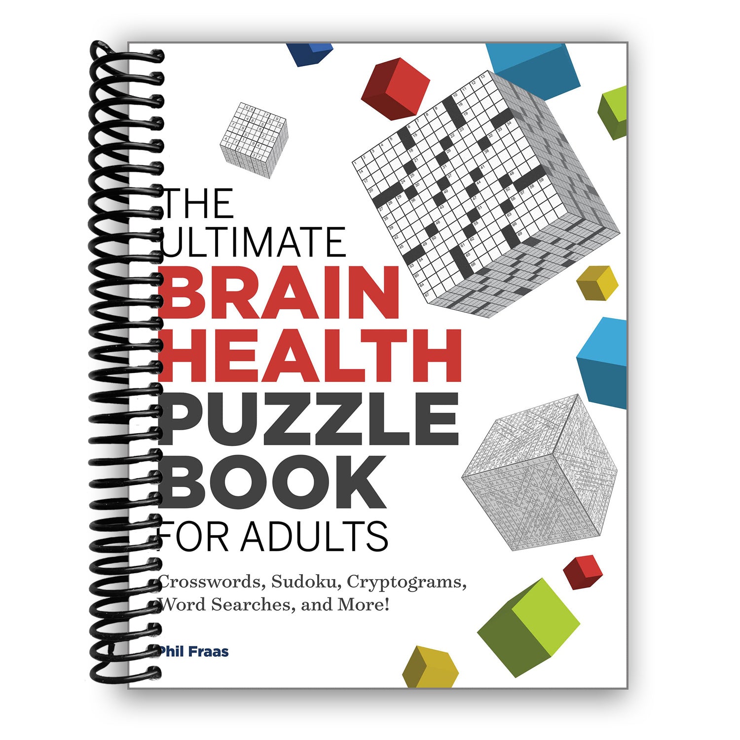 TEMU The Ultimate Brain Health Puzzle Book For Adults: Crosswords, Sudoku, Cryptograms, Word Searches, And More! (spiral Bound)