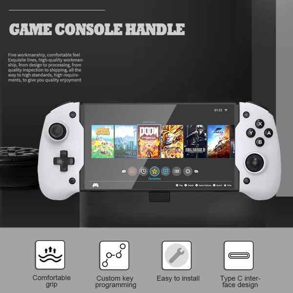 Video Game Console Plug and Play Mini Pocket Games Joystick Convenient Charging Game Controller Grip for Nintendo Switch-NS OLED