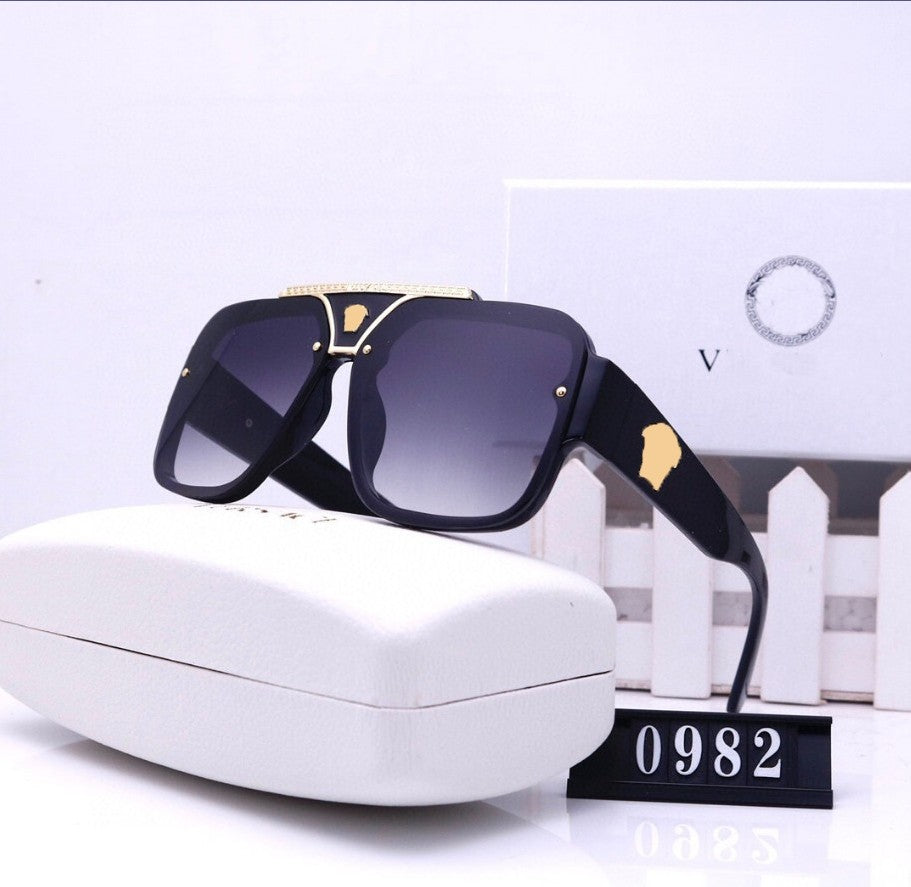 New Modern Men&#039;s and Women&#039;s Large Frame Sunglasses Fashion Beauty Head Glasses Fan Jia Sunglasses medusa