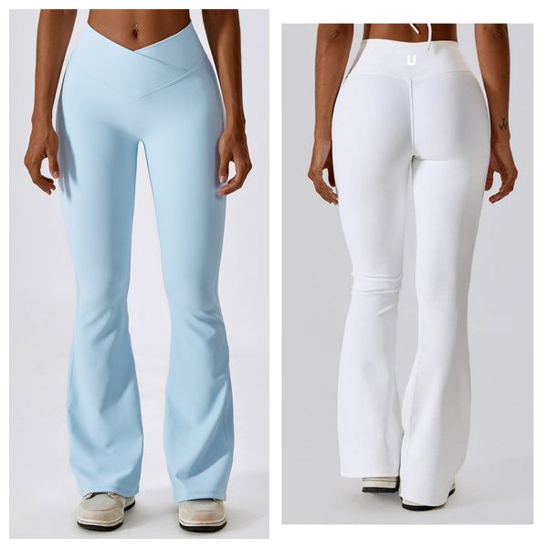 2025--Bell-Bottom Yoga Pants Trousers Excerise Sports Gym Running Long Pants Elastic High Waist Fitness Sportwear