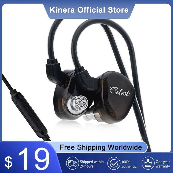 Celest Rue In Ear Earphones With Microphone 6mm Micro Dynamic Driver set Cable Hifi Music IEMs For Gaming phone Gifts Z250114