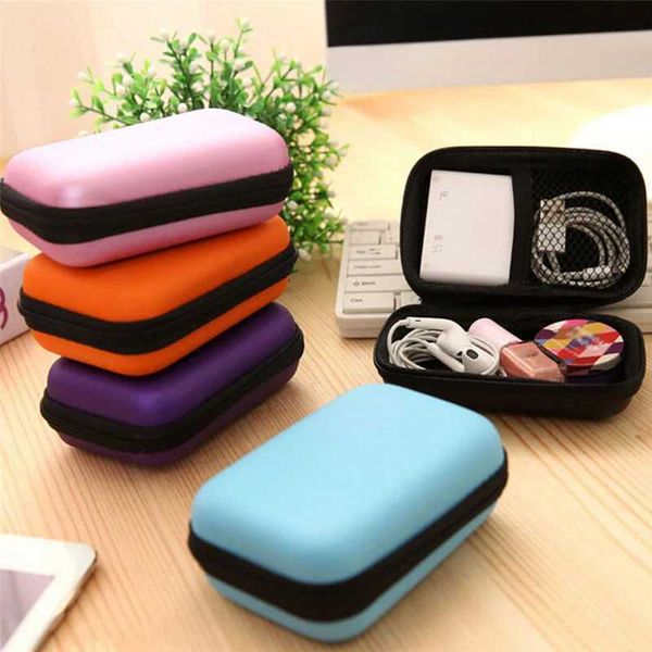 Mini Earphone Box Bag Coin Purse Portable Headphone Headset Case USB Cable Storage Box Earbuds Cover USB Cable Organizer Y240810