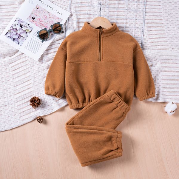K71 Snug-Fit Baby Clothing Set Cuddly Hoodie Combinador de calça de Jogger para infantil alegria