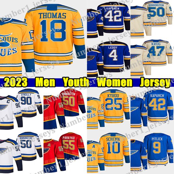 #18 Robert Thomas hockey jersey Kevin Hayes Kyrou Binnington Brayden Schenn Colton Parayko Torey Krug Jake Neighbours Wayne Gretzky Custom M