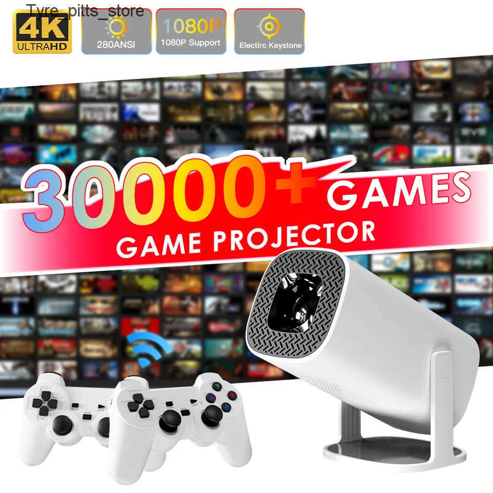 Projectors P30MAX Android 11 64GB TF Card Wireless Gaming Controller Dual WIFI 1280*720P Home Theater Portable Projector z250213