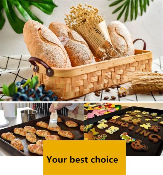 60*40cm Baking Pan roasting sheet pan baking dishes ancient taste cake Non-stick Cake Cookies cake Square Aluminum Alloy Oven