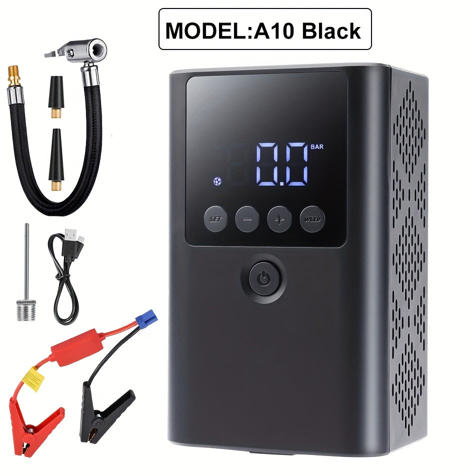 TEMU 4in 1 Portable Car Jump Starter With Air Compressor, 51.5psi 1000a Car Battery Jump Pack 8400mah Jumper Starter Portable Jump Box With Display,