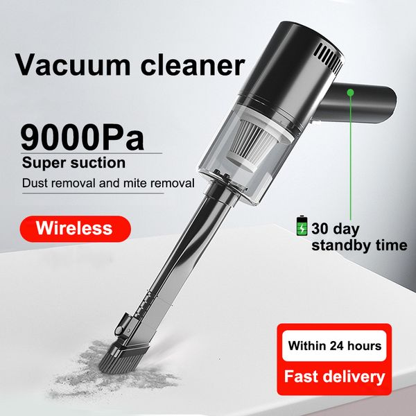 Vacuums Wireless Car Vacuum Cleaner 9000PA Portable High Power USB Rechargeable Handheld Home Cleaning Tools 230810