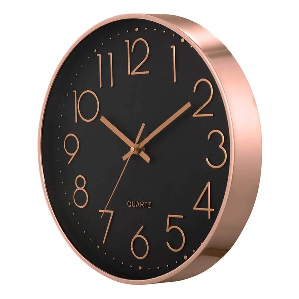8 Inch Easy To Read Wall Clock Classic Elegant Modern Silent Quartz Clocks for Living Room Bedroom Office Study 250108