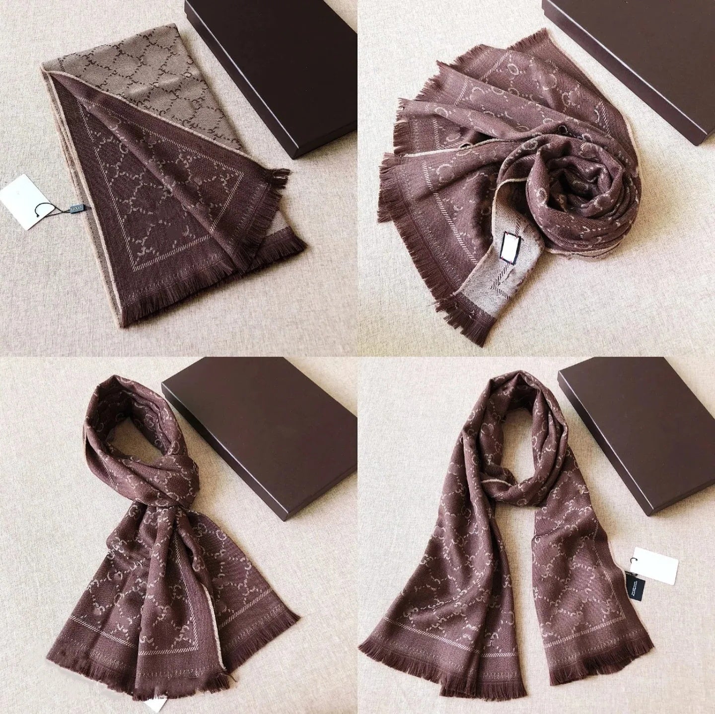 Designer Scarf 100% Cashmere wool Scarves Womens and mens Long Wraps Classic Plaid Women Man silk scarf designers with Brand Box