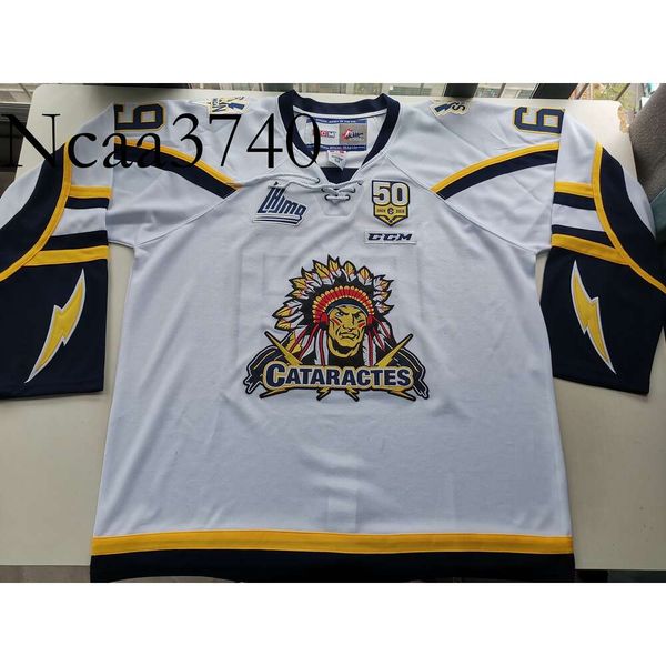 N374 Hockey jerseys Physical photos Shawinigan Cataractes 69 HERVE Men Youth Women High School Size S-6XL or any name and number jersey