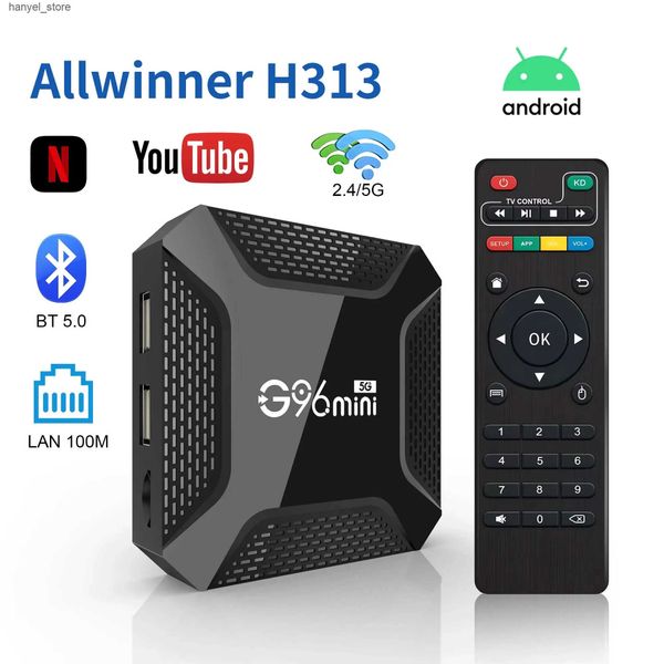 Android TV Box G96mini 5G Android 13 Smart TV Box with Dual WiFi BT Support Google Assistant Netflix 4K Streaming Player Set Top Box Multili