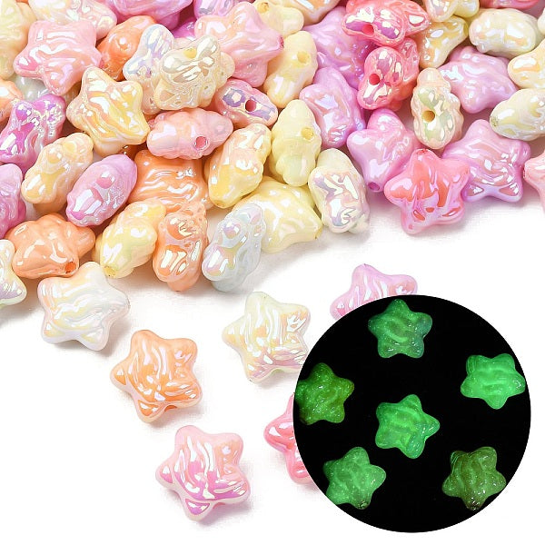 Placage UV et perles acryliques opaques lumineuses