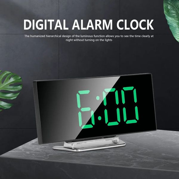 Snooze Function Bedroom Digital Alarm Clock LED Square Single Face Desktop Digital Alarm Clock 241212