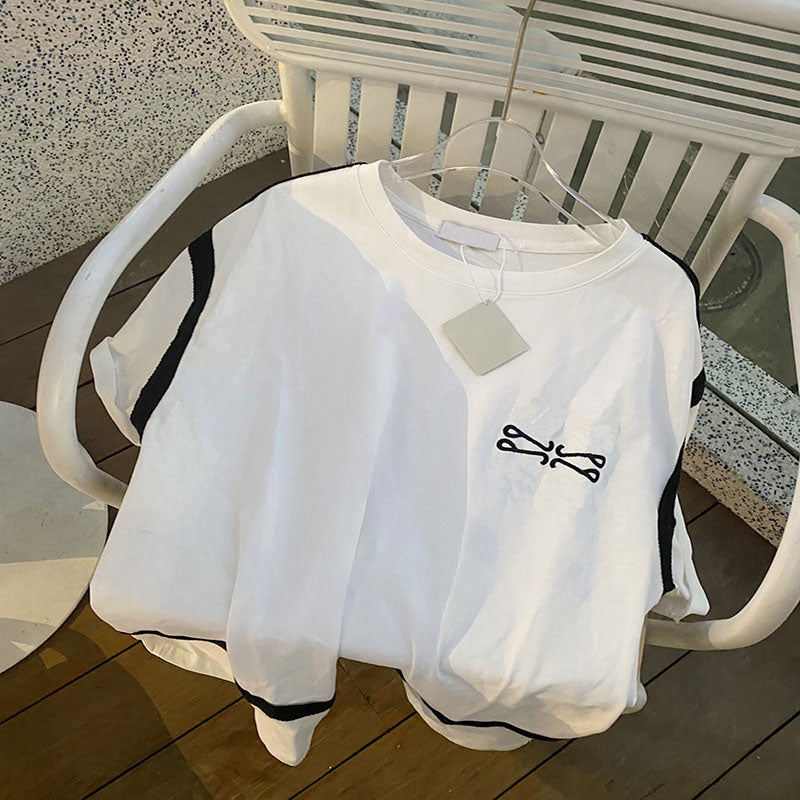 Womens T Shirt Fashion Tees 23SS T-shirts Women Lady Shirts Classical Female Girls Pullover Oversize Shirts S-L