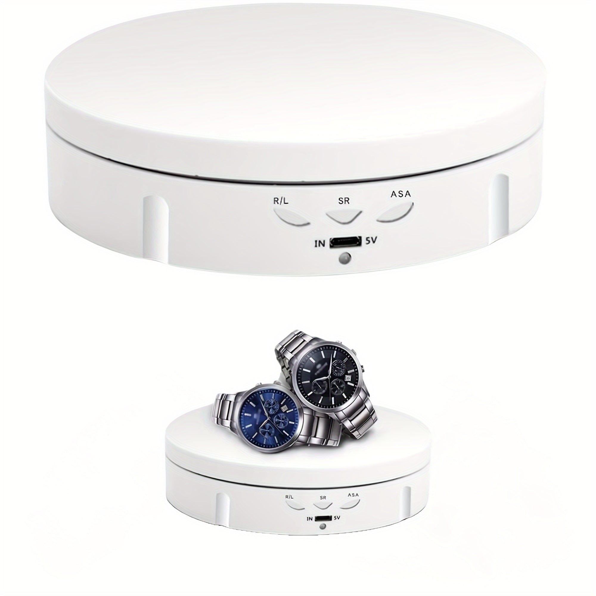 TEMU Motorized Rotating Display Stand, 5.74inch-22lb Load, 360 Degree Electronic Turntable Display Stand For Photography Products Shows, Jewelry,