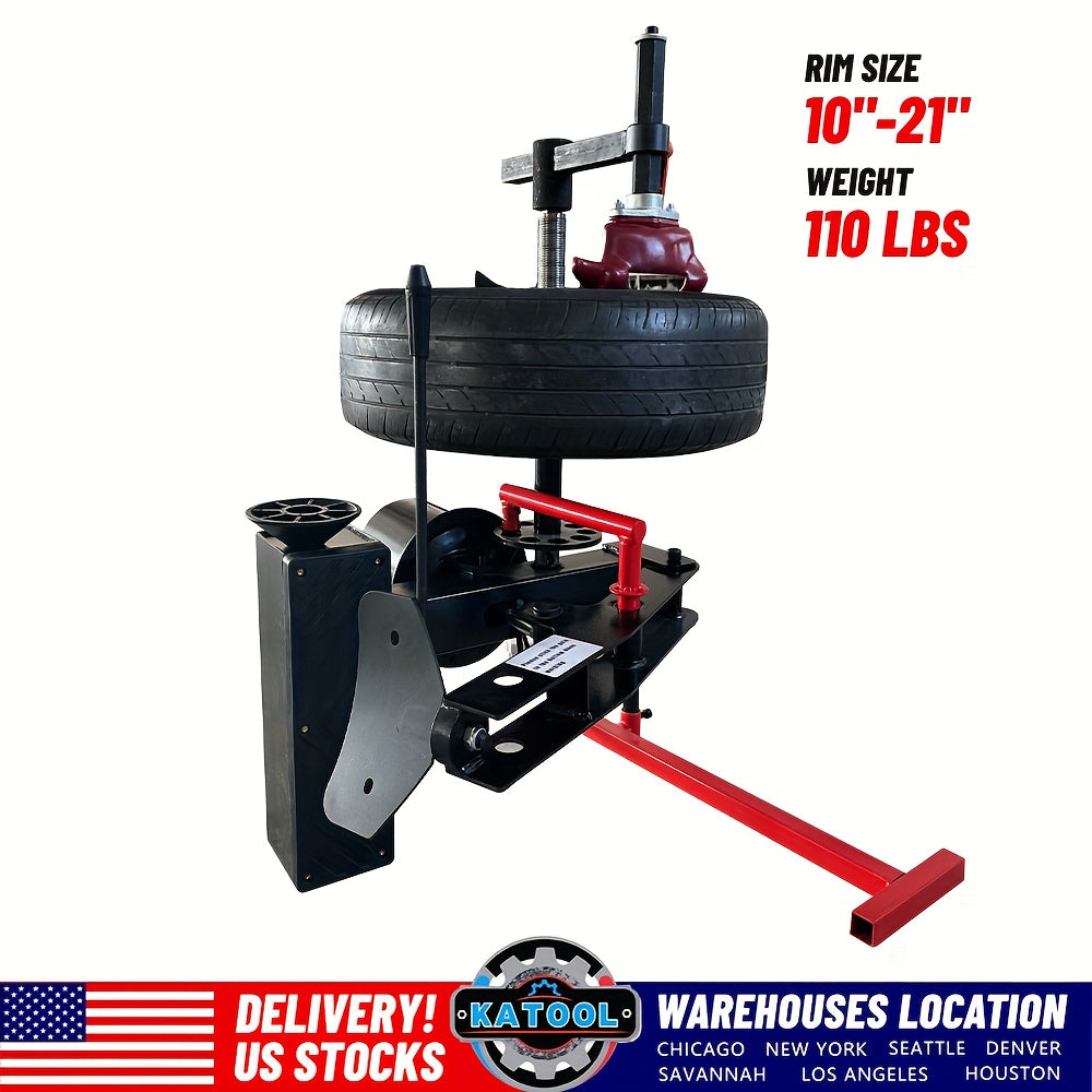 TEMU Kt-1030p Mini Tire Changer Machine 10-21 Inch Air Bead Breaker - Compact & Powerful For & Mobile Car Repair (1030p)