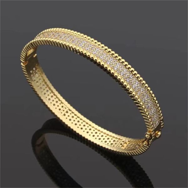 designer jewellery lucky clover women bracelets custom luxury jewelry woman wedding fashion elegant charm silver bangles Copper diamond gold