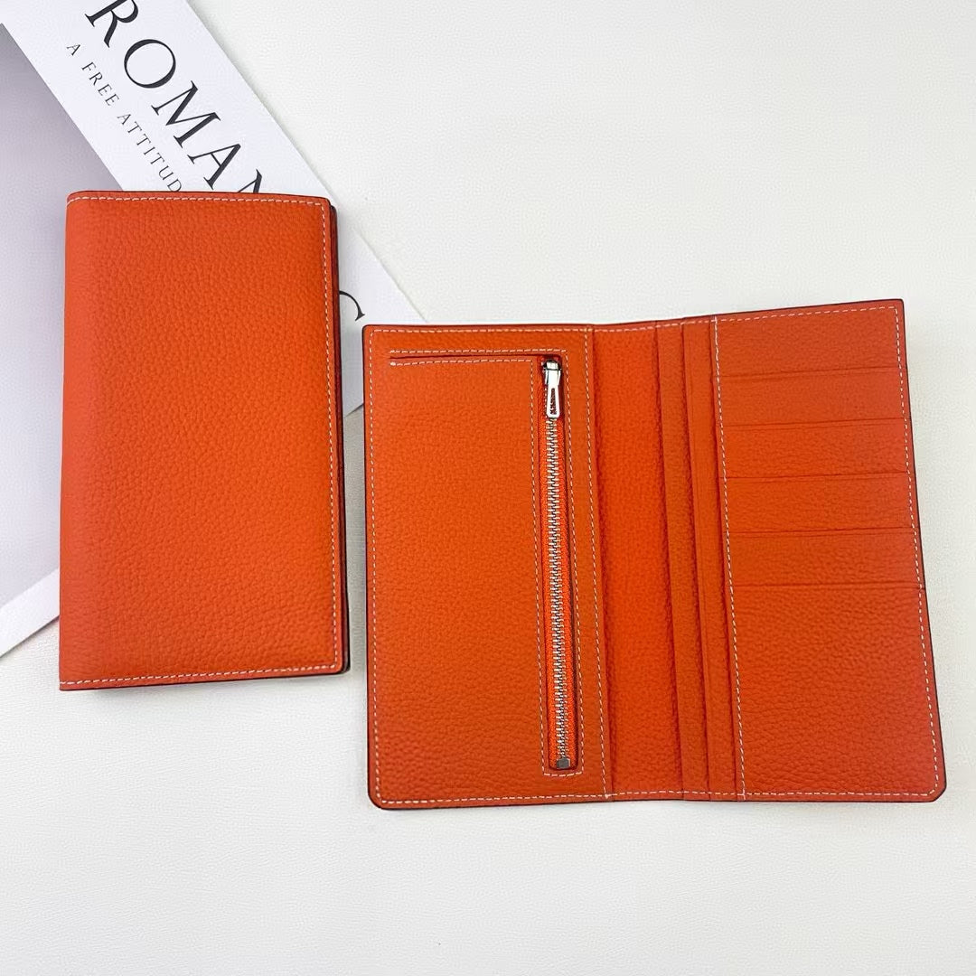 Genuine Leather Card Holders Long Design Purse Wallets Evening Party Clutch Lady Fashion Quality Purses And Handbags Zipper Money Pocket Pouch Bag W